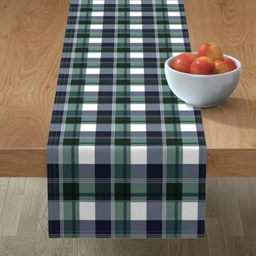 Round Tablecloth Kelly Green Green Plaid Winter Baby Boy Tartan Cotton Sateen